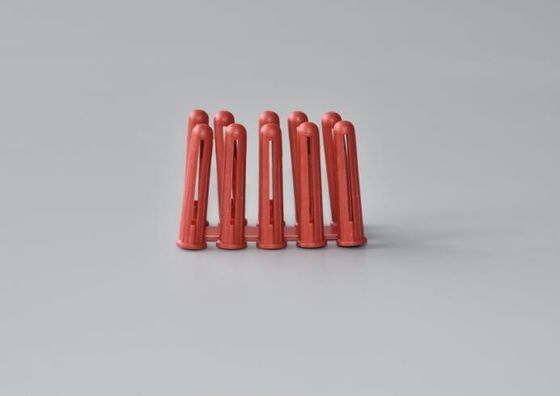PE Plastic Expansion Wall Plugs Red Color Lightweight Fixing